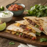 Delicious taco quesadilla recipe with melted cheese and crispy tortillas, perfect for a quick and flavorful Tex-Mex meal.