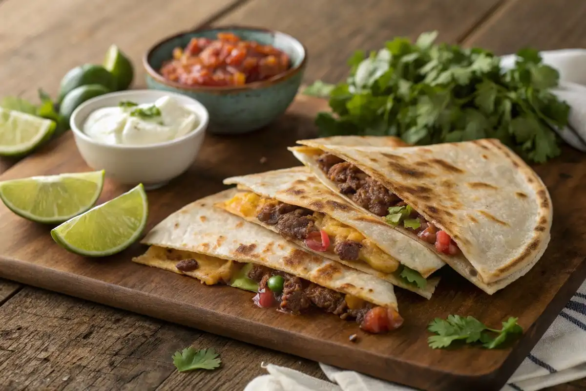 Delicious taco quesadilla recipe with melted cheese and crispy tortillas, perfect for a quick and flavorful Tex-Mex meal.